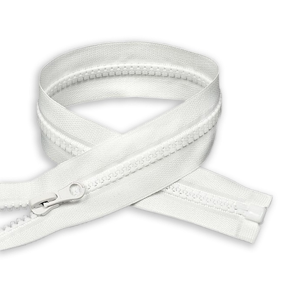 Молния тракторная 50 см Т5 разъемная усиленное 1 замок  бегунок LOGO А белый – №1
