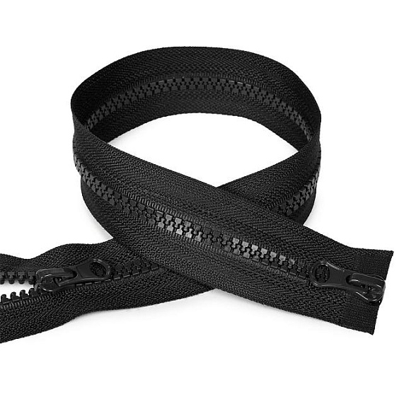 Молния тракторная 60 см Т5 разъемная усиленное 2 замка  бегунок LOGO А черный – №1