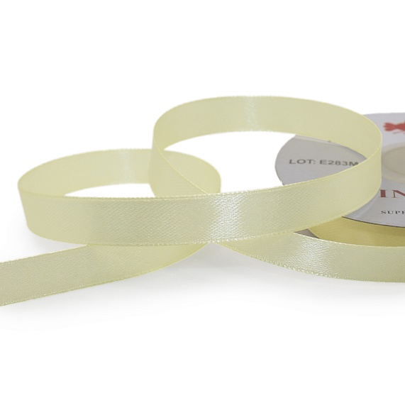 Лента атласная 12 мм  30 ярд Н желтый светлый 012 – №1