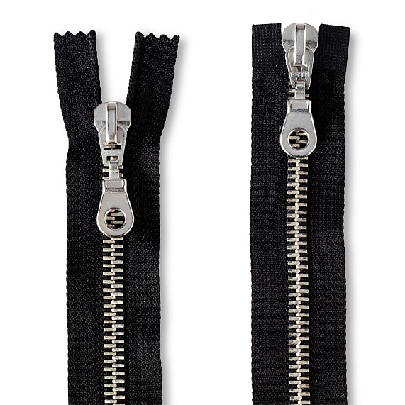 Молния металлическая 80 см Т5 разъемная 2 замка никель А черный – №1