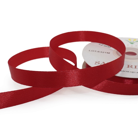Лента атласная 12 мм  30 ярд Н красный 079 – №1
