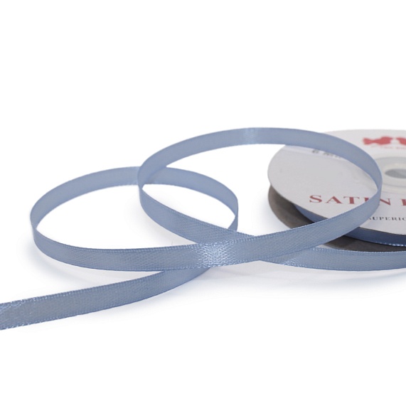 Лента атласная 6 мм  30 ярд Н синий светлый 183 – №1
