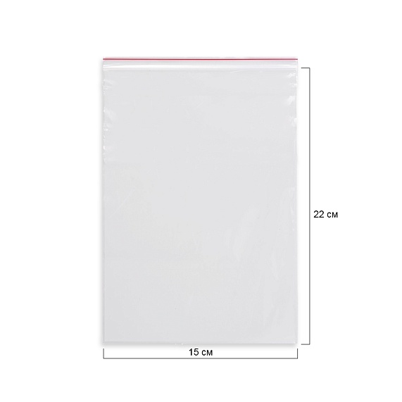 Пакет 15*22 35 мкм ПП Zip-lock с замком    – №1