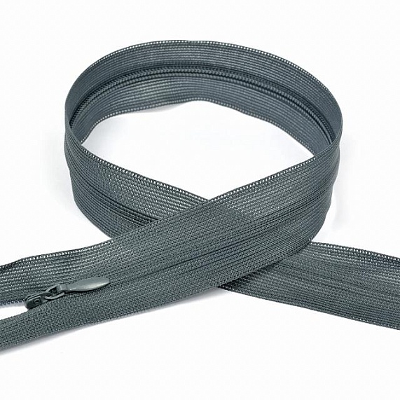 Молния потайная 60 см Т3, М серый темный 321 – №1