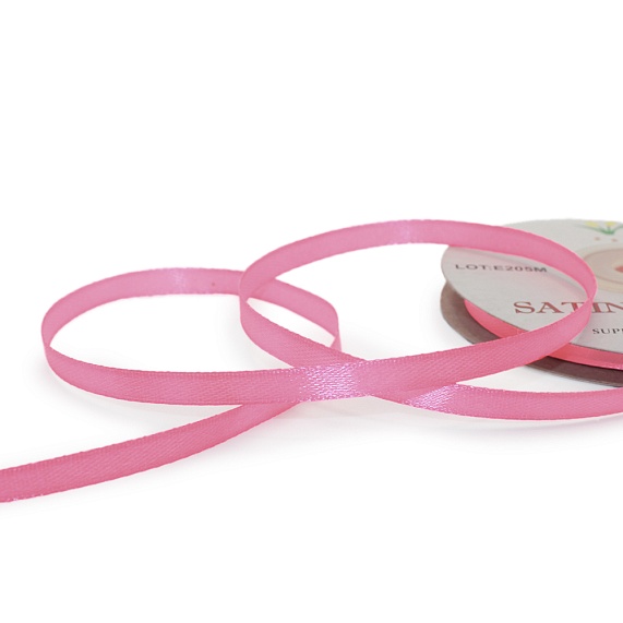 Лента атласная 6 мм  30 ярд Н розовый 049 – №1