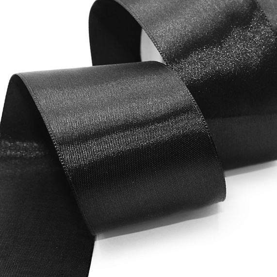 Лента атласная 50 мм  30 ярд Н черный – №1