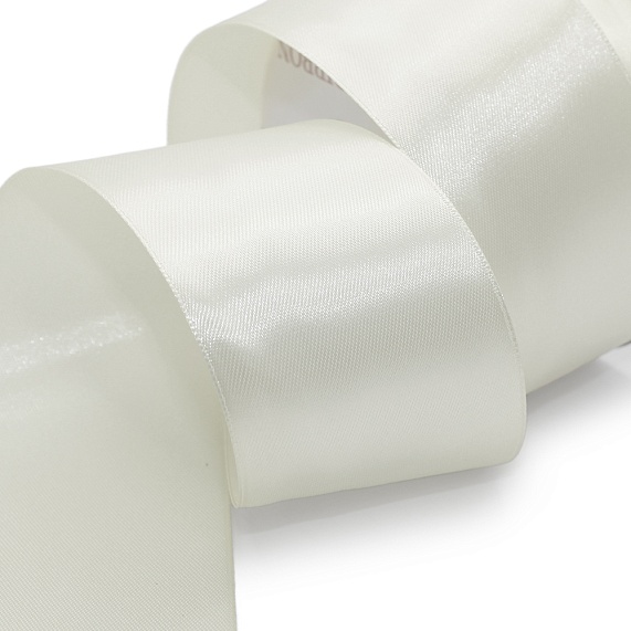 Лента атласная 50 мм  30 ярд Н молочный 002 – №1