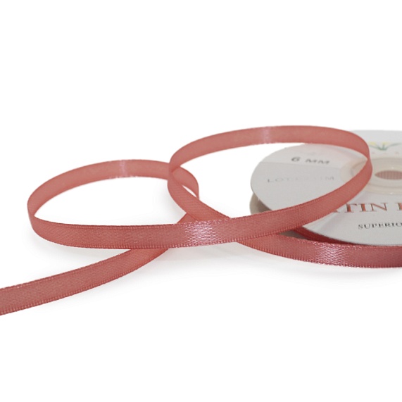 Лента атласная 6 мм  30 ярд Н красный светлый 055 – №1
