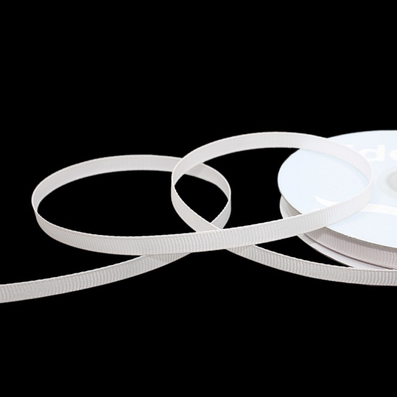 Лента репсовая  6 мм  IDEAL 27,4 м  М белый – №1