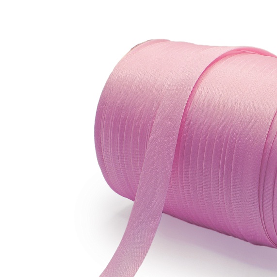 Косая бейка атласная  16 мм 132 м Н розовый 096 – №1