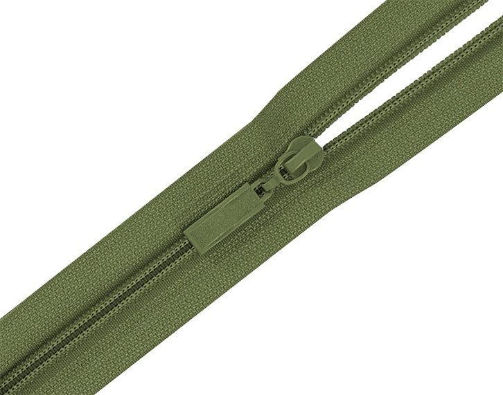 Молния спиральная 65 см Т5 разъемная  Лидер хаки 566 – №1