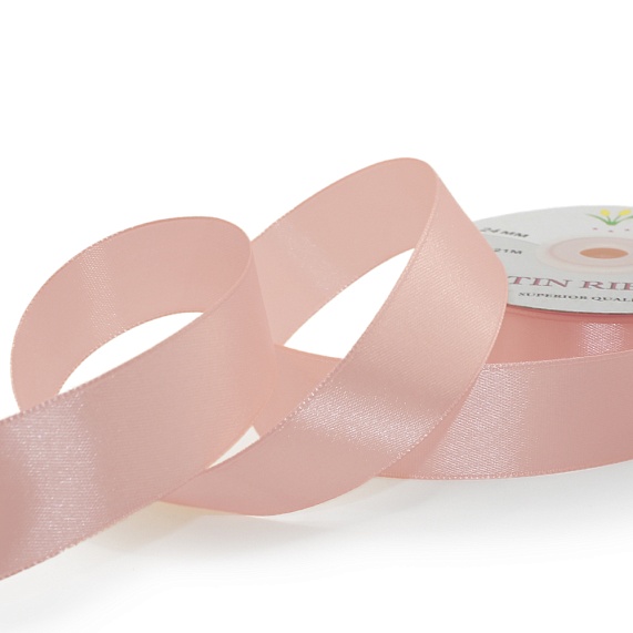 Лента атласная 25 мм  30 ярд Н розовый 034 – №1