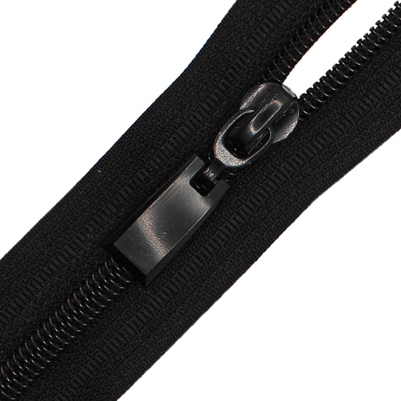 Молния спиральная 50 см Т5 разъемная  Лидер черный – №1