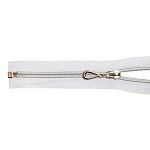 Молния декоративная 90 см разъемная Т7 серебро  К/О черный – №3