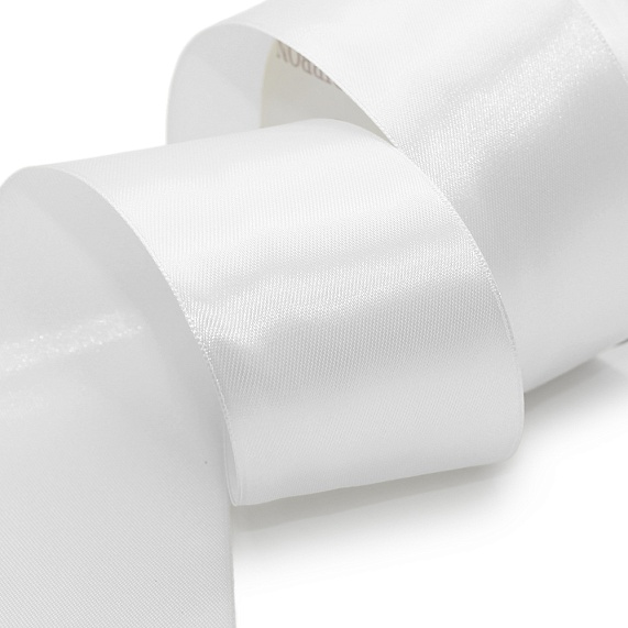 Лента атласная 50 мм  30 ярд Н белый – №1