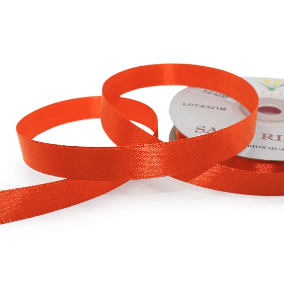 Лента атласная 12 мм  30 ярд Н красный 076 – №1