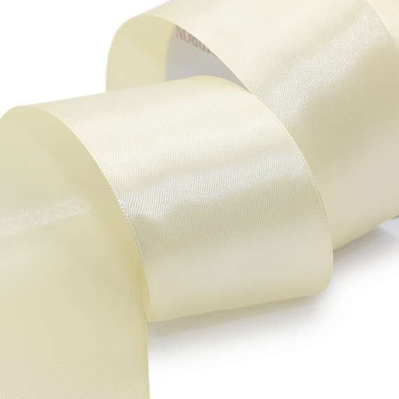 Лента атласная 50 мм  30 ярд Н молочный 004 – №1