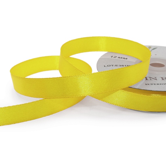 Лента атласная 12 мм  30 ярд Н желтый 016 – №1