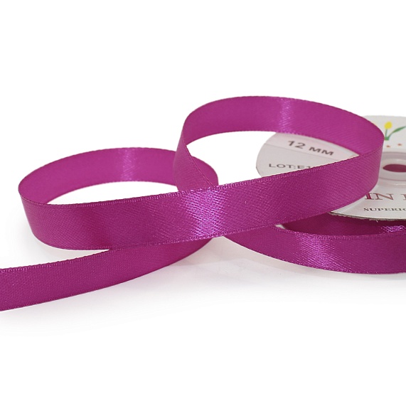 Лента атласная 12 мм  30 ярд Н малиновый 081 – №1