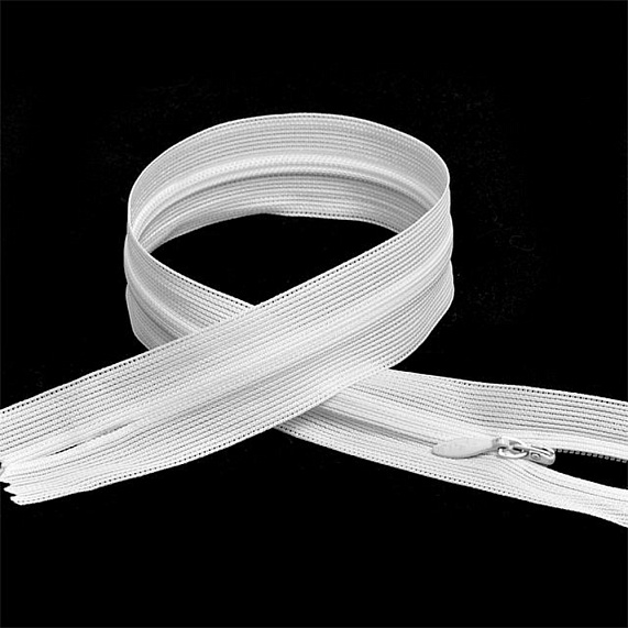 Молния потайная 60 см Т3, ПМ белый – №1