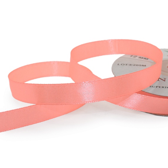Лента атласная 12 мм  30 ярд Н коралловый 073 – №1
