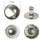 Кнопка Альфа d=15 мм металл   720 шт Стронг оксид – №3