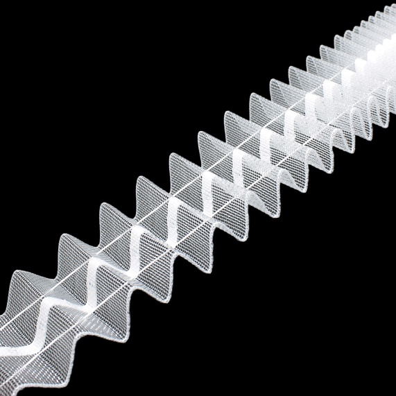 Лента шторная   40 мм органза 2 нити равномерная 50 м арт.401-О ЕП – №1