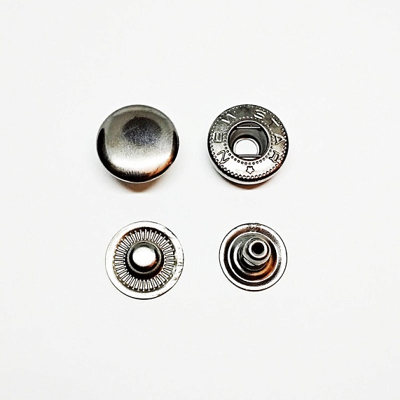 Кнопка Альфа d=15 мм металл   720 шт NS никель – №1