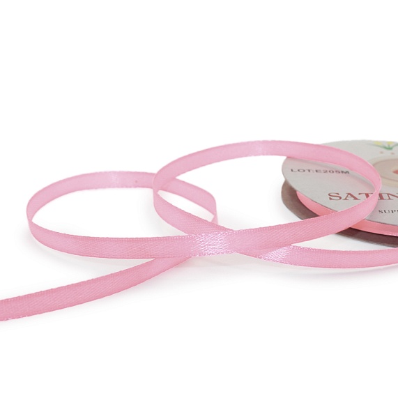 Лента атласная 6 мм  30 ярд Н розовый 040 – №1