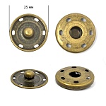 Кнопка  d=25 мм оксид пришивная  12 шт арт.TBY-SBB  М античная латунь