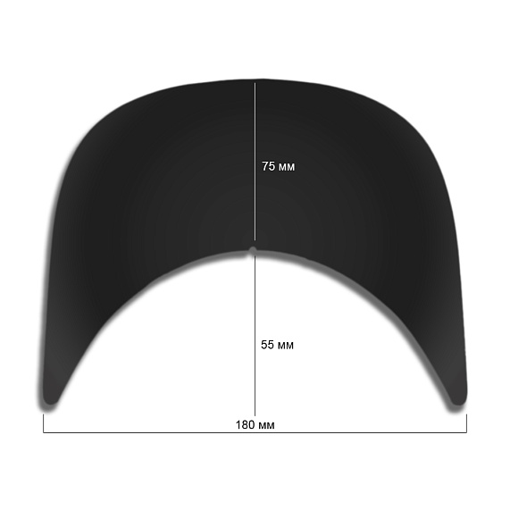 Вкладыш в козырек  75*180*55 мм №6 черный   – №1