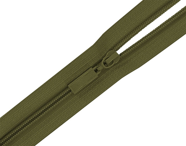 Молния спиральная 80 см Т5 разъемная  Лидер хаки темный 096 – №1