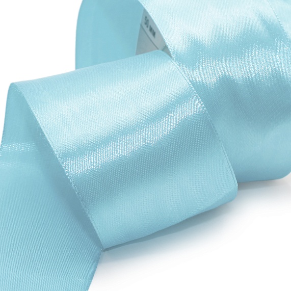 Лента атласная 50 мм  30 ярд Н голубой 143 – №1