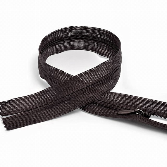 Молния потайная 50 см Т3, А коричневый темный 304 – №1