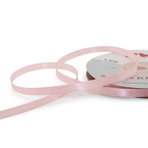 Лента атласная 6 мм  30 ярд Н розовый 069 – №1