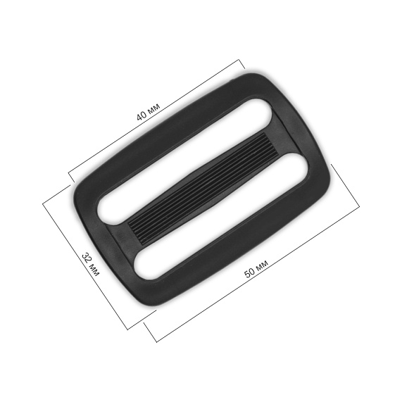 Пряжка двухщелевая 40 мм    500 шт ВП черный – №1