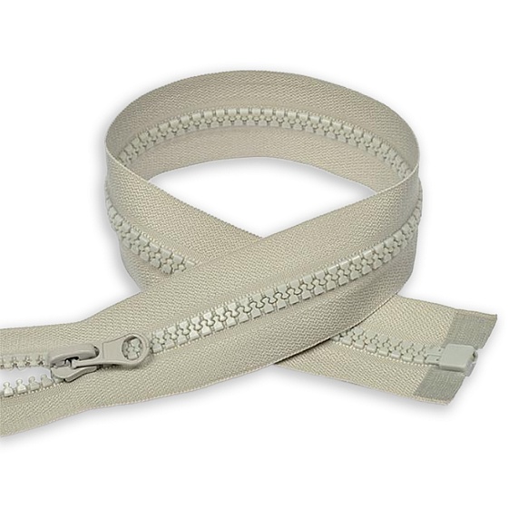 Молния тракторная 55 см Т5 разъемная усиленное 1 замок  бегунок LOGO А серый светлый 310 – №1