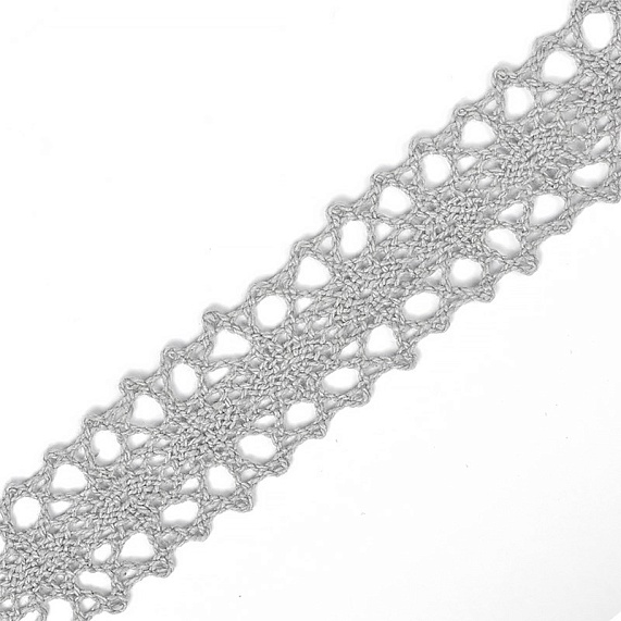 Тесьма вязаная  20 мм 10 м арт.TBY-6307 М серый светлый 25 – №1