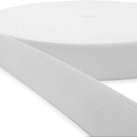 Резинка вязаная 40 мм стандарт 50 м Ф белый – №1