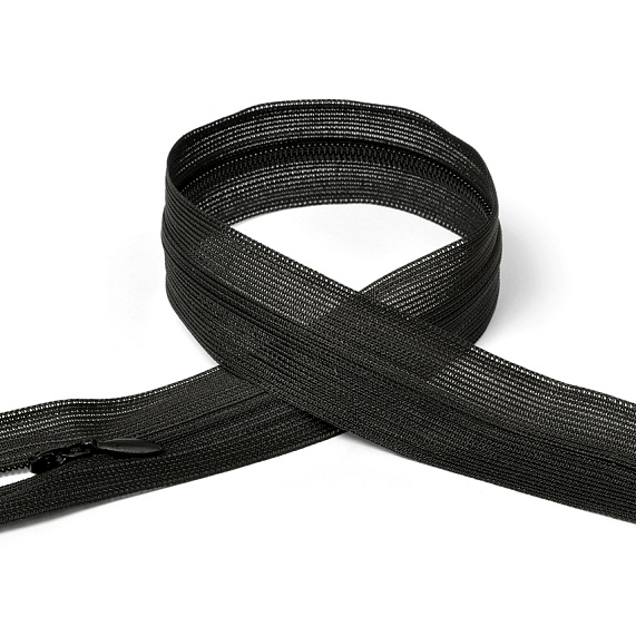 Молния потайная 50 см Т3, А черный – №1