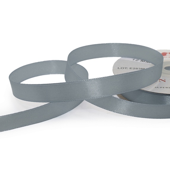 Лента атласная 12 мм  30 ярд Н серый 179 – №1