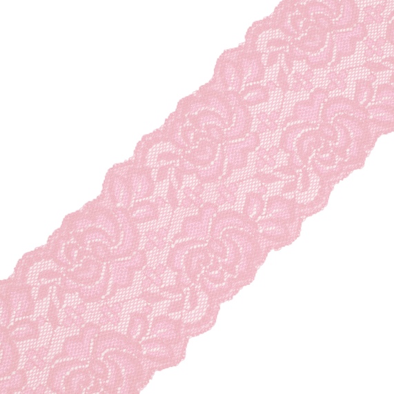 Кружево стрейч 80 мм    арт.1213 50 м Турция розовый – №1