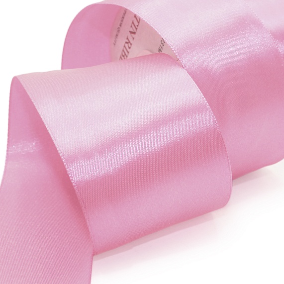Лента атласная 50 мм  30 ярд Н розовый 042 – №1