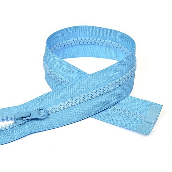 Молния тракторная 18 см Т5 неразъемная усиленное 1 замок  бегунок LOGO А голубой 331 – №1