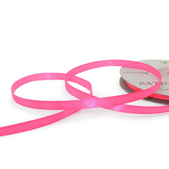 Лента атласная 6 мм  30 ярд Н розовый 051 – №1
