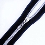 Молния декоративная 80 см разъемная Т7 серебро  А белый – №3