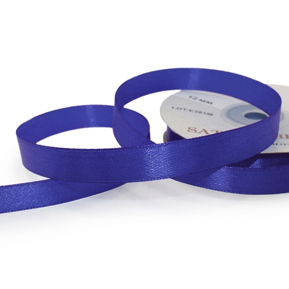 Лента атласная 12 мм  30 ярд Н синий темный 156 – №1